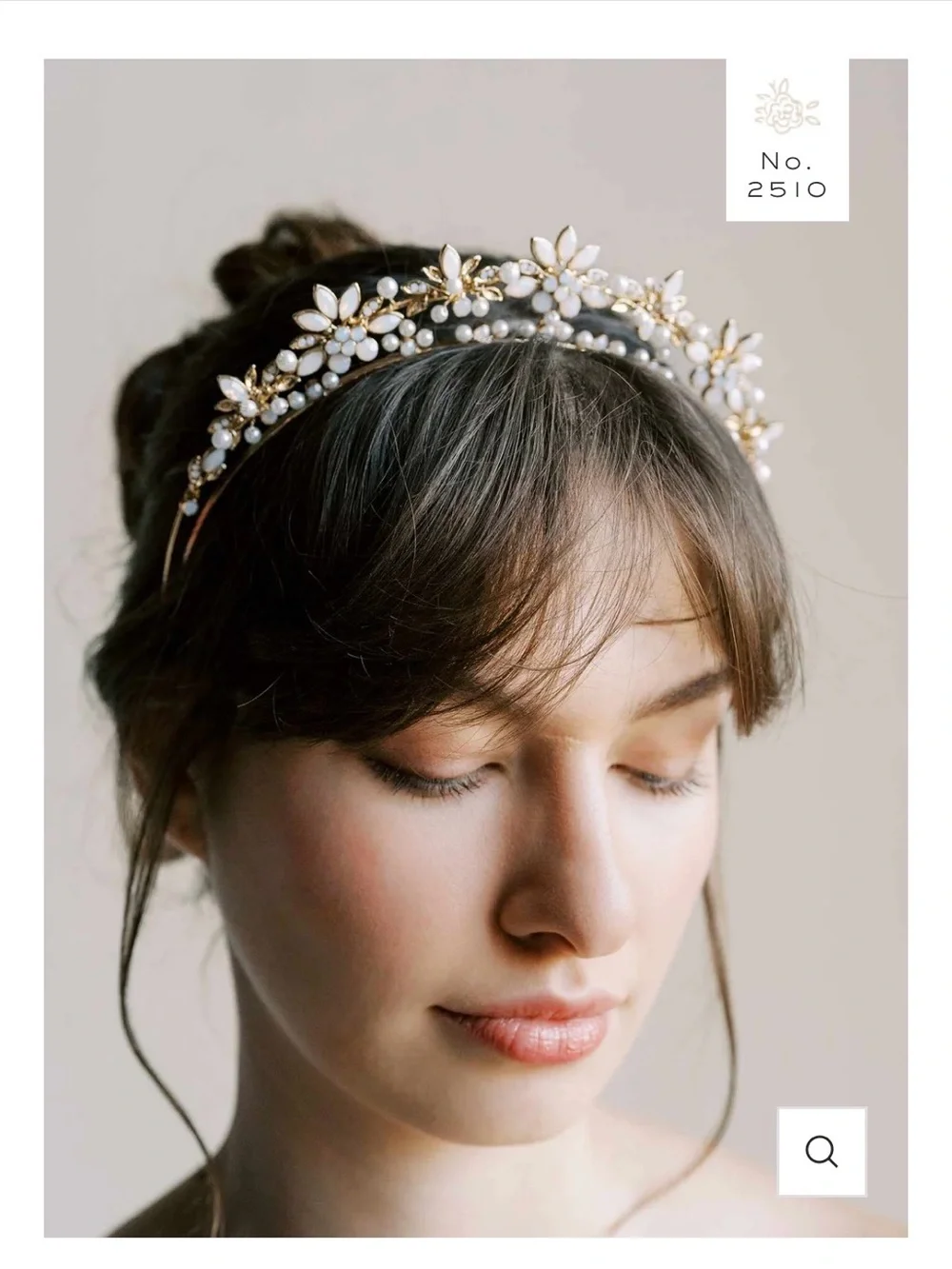 Opal, Crystal and pearl headpiece